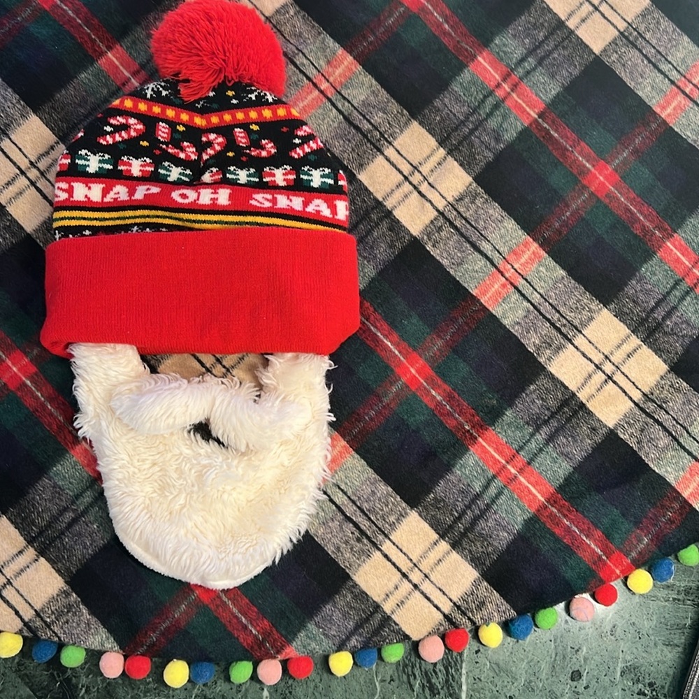 H and M OH SNAP beanie with beard and mustache! Used but great condition!